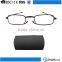 New style foldway folding metal small mini popular fashion full slim frame reading glasses men with aluminium pc case