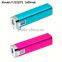 hot selling mini blue & pink lipstick power bank 2600mah with LCD screen