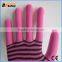 BSSAFETY pink garden glove zebra line nylon gloves