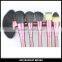 Professional Fancy Face and Eye Used Artist Goat hair makeup brush set 24 piece with cosmetic bag
