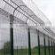 Rigid 358 Welded Mesh Fence With Razor Barbed Wire on top