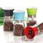 glass spice jar Glass pepper grinder/pepper mill with plastic lid