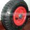 8"x2.50-4 Pneumatic Tyre with Red Plastic Rim Ball Bearing