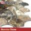 Wooden White Polished Large Fan Shape Fish Scale Marble Tile Mosaics