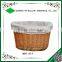 Lined woven bicycle wicker basket bicycle