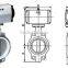 low price DN50 wafer connection 10 inch stainless steel pneumatic butterfly valve