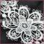 Flower embroidery chemical lace, white embroidered lace trimming for dress