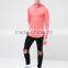 High Quality Custom With Hood Pink Zip Sides Curved Hem Longline Men's Cotton Spandex Stretch Skinny Fit Casual Pullover Hoodies