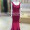 machine made crochet lady's evening dress with bead