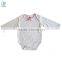 2017 Spring Baby Girls Clothes Solid Gray Newborn Baby Bodysuit With A Bow On The Neck Girls Baby Romper