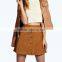 A Line Button up Corduroy Short Mini Skater Skirts for Women