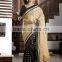 Fascinating Sandal & Black Color Combination Black Bordered Blooming Bliss Designer Sarees Collections