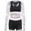 B33787A Western style jogging wear sexy 2 piece sports shorts set