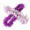 purple hawaiian flower lei necklace for party HFL-4