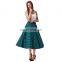 Kate Kasin Occident Women Fashion Grid Pattern Plaid Cotton A-Line Skirt KK000633-1