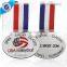 Customized Bright Run Matt-Silver Medal with Ribbon