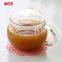 Novelty clear thicken office borosilicate glass milk coffee cup with lid