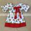 Baby girl dress Christmas girl dress leaf caterpillar print party clothing for 1-5T