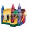 0.55mm pvc 15 x 15 15ft inflatable combo bouncer castle bounce house with waterslide