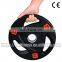 China factory price weight lifting iron rubber weight plate/barbell plate