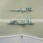 whole sale stainless steel bathroom tempered glass corner shelf in Qingdao Rocky factory