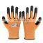 13 Gauge Zebra Stripe Green Nitrile Dip Hand Gloves for Industry