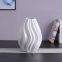 Irregularity Paper Folding Whirlwind Gear White Custom Made Ceramic Vase Bottle Art Decoration