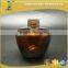 50ml round amber essential oil bottle with black dropper