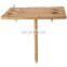 Portable Bamboo Wine Table for Picnic, Foldable Snacks Cheese Board