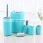 Modern Design Best selling Home Black White Bathroom accessories 6-piece plastic bathroom sets for bathroom use