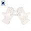 New Arrival A/B Grade 3 Step Zig Zag White Color Leather Gloves for Wholesale Purchase