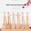 Natural Bamboo Kitchen Tools Cookware Set 6 Pcs Bamboo Wooden Spatula Utensils