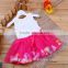 Wholesale toddler little girls denim and lace cow girl tutu dress AG-DP0007