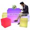 cubo blanco Illuminated glow portable plastic LED Sofa set led furniture bar chair and table outdoor event garden patio party