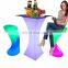 KTV table and chair set /Led PE Light Up Chair for Restaurant Discotheque Pub Used Glowing Bar Table