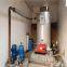 What is the heating area of the gas-fired hot water boiler and 120kw gas-fired boiler in Lithuania?