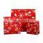 Red Printing Christmas White Cardboard Bag kraft custom Gift Paper Bag For Kids bolsas de papel shopping packaging paper bag
