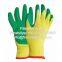 10Gauge 2Yarn Polycotton Liner Crinkle Latex Palm Coated Gloves Latex Dipped Work Gloves