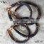 China Factory Luxury Jewelry Python Skin Bracelet HOT Sale Men Bracelet with Satinless Steel Clasp