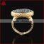 Vintage style oval titanium black druzy chunky ring