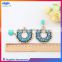 Multicolor fashion women's zircon and alloy drop earrings