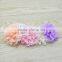 Petite pink chiffon flower, chiffon flower, flower puff, material flower, headband flower, DIY supplies, fabric flower