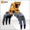 excavator attachments tine log grapple, timber grab bucket