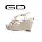 GDSHOE Comfortable Bridal Slingback Sandals Shoes With Beads