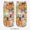fashion wholesale anklet high quality 3d digital full print colorful ankle socks sports unisex custom hot sale stretch spandex
