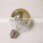 dimmer G95/G80/G125 LED filament bulb globe light lamp half golden mirror/chrome reflector warm white E26 120V