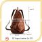 2016 latest occident consise style school backpack preppy style leather backpack