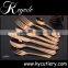 rose gold cutlery,gold plated flatware,flatware set