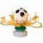 popular celebrated candles golden soccer rotating musical candles in PVC box