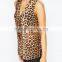 Online Shop China V Neck Ladies Leopard Blouse